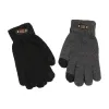 Cross-border Amazon men's autumn and winter warm cycling gloves, black and gray cotton blend, cold-proof, touch screen for five fingers Item Picture